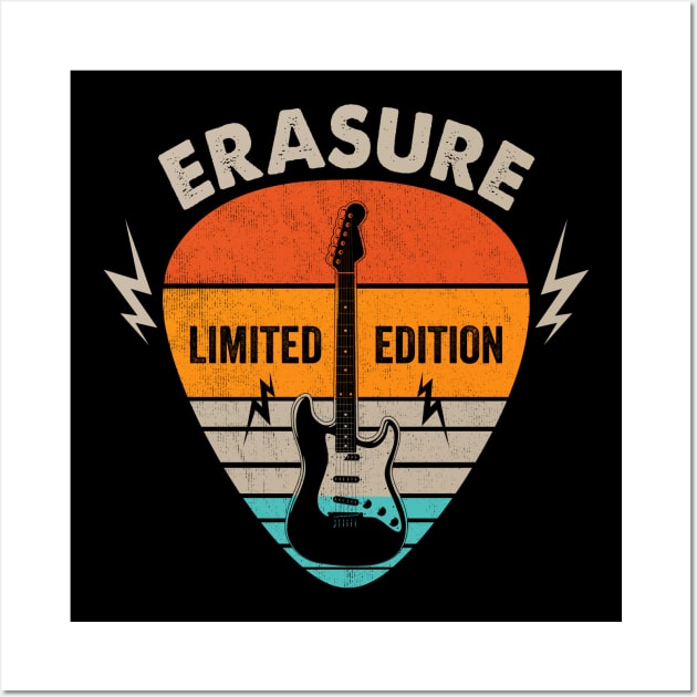 Vintage Erasure Name Guitar Pick Limited Edition Birthday Wall Art by Monster Mask